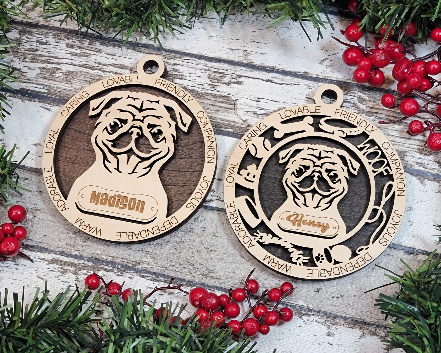 Custom Adorable Dog Ornament