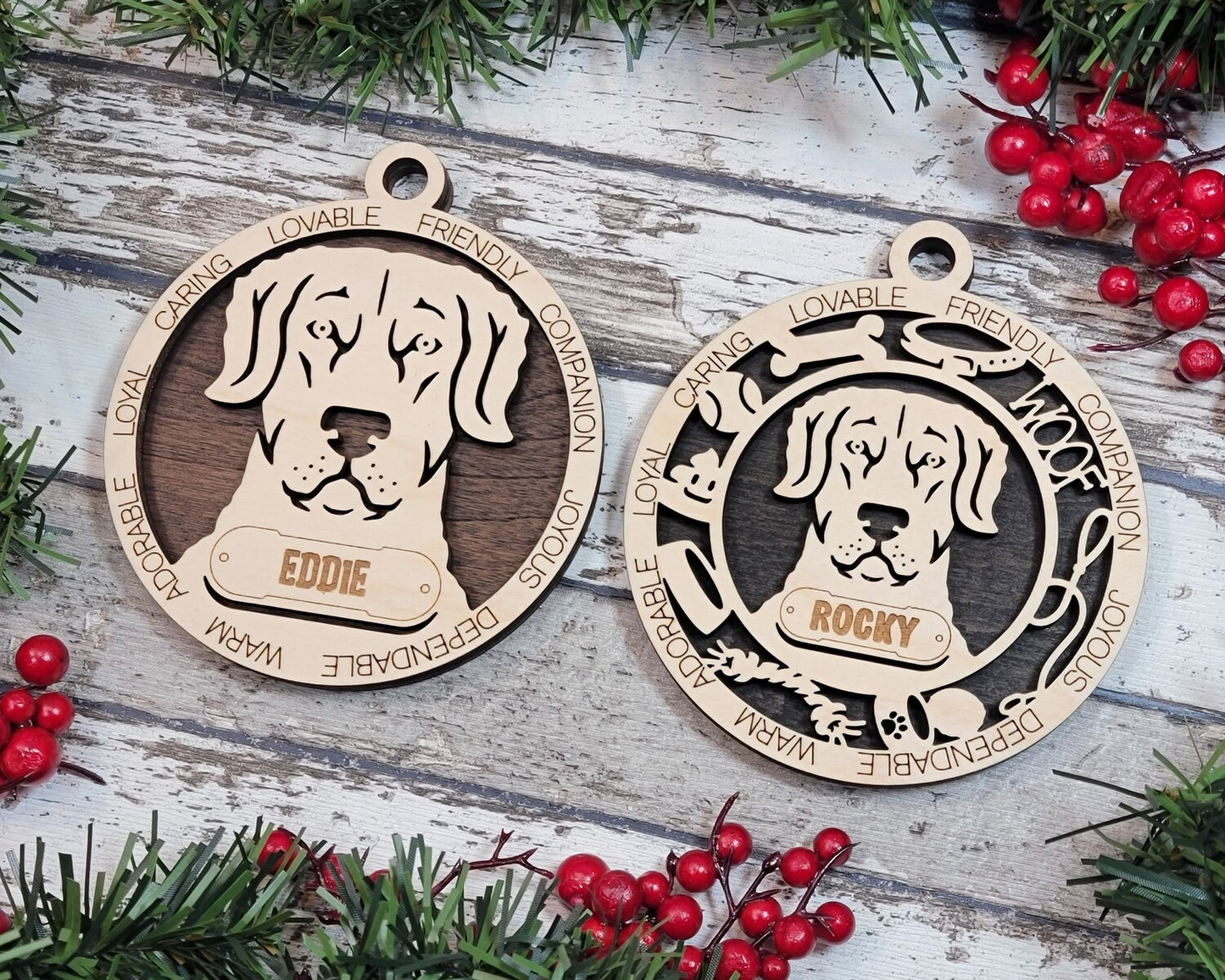 Custom Adorable Dog Ornament