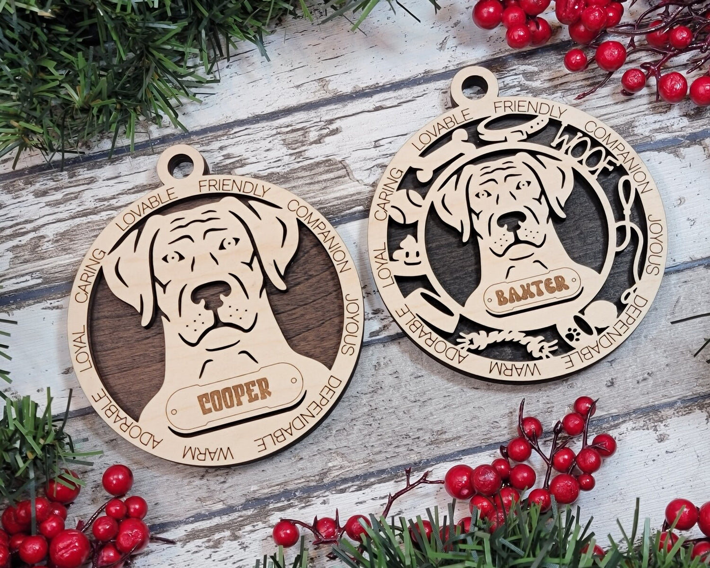 Custom Adorable Dog Ornament