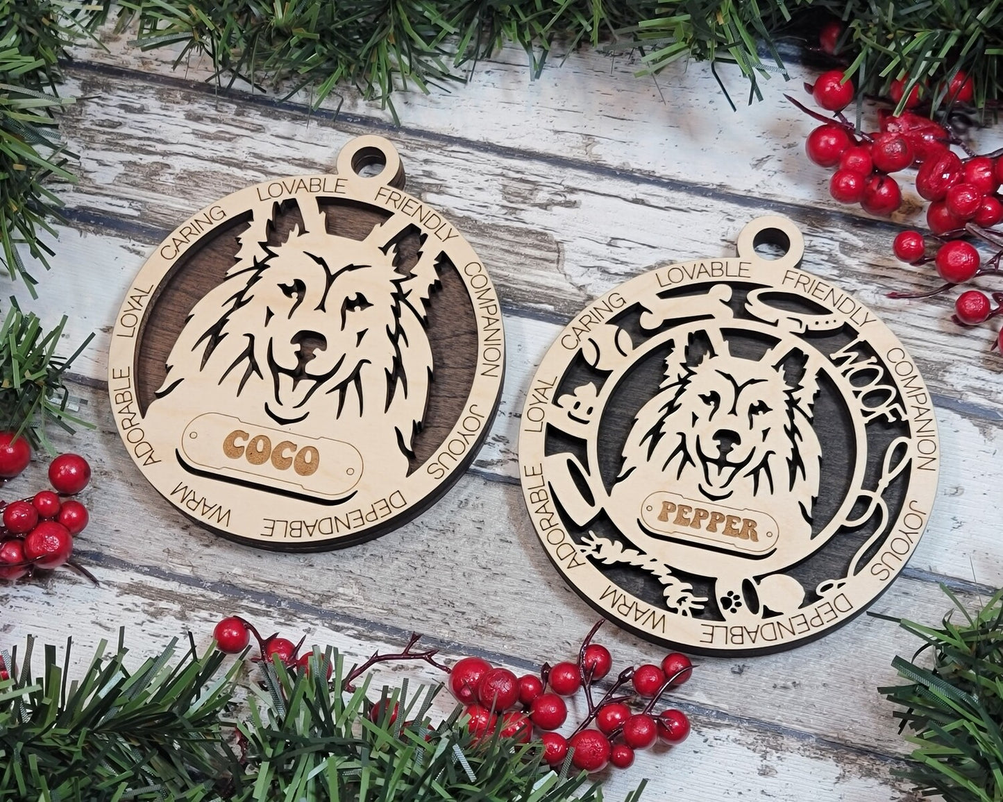 Custom Adorable Dog Ornament