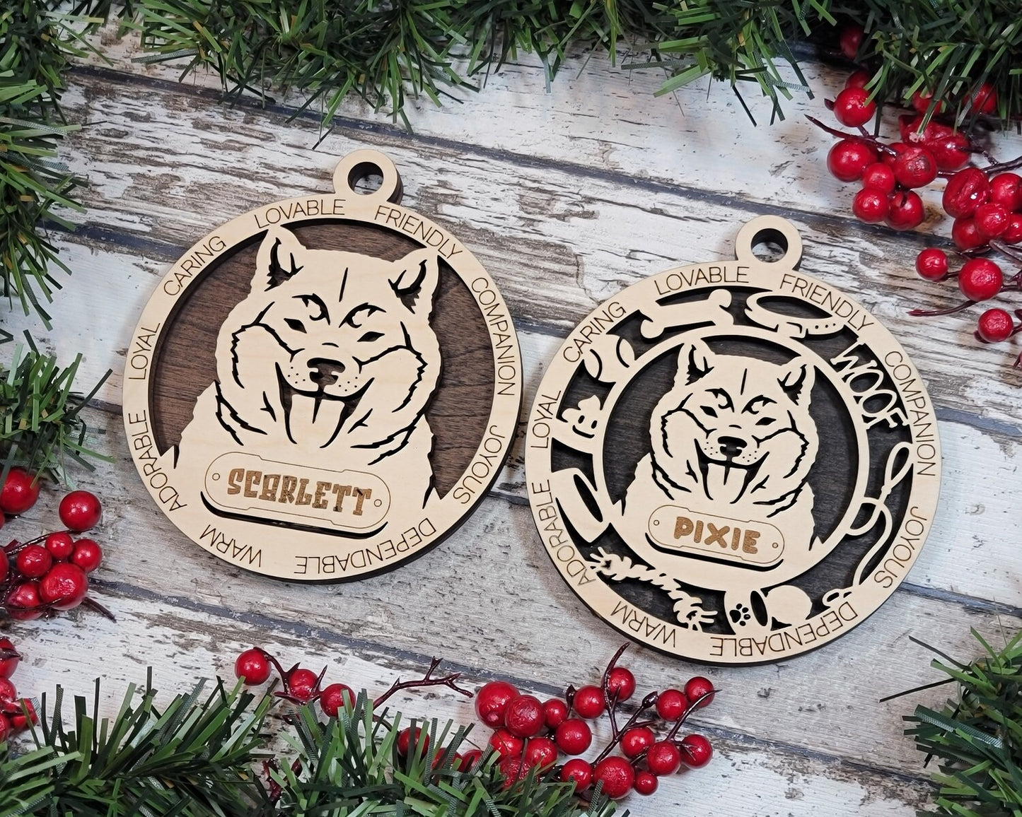 Custom Adorable Dog Ornament
