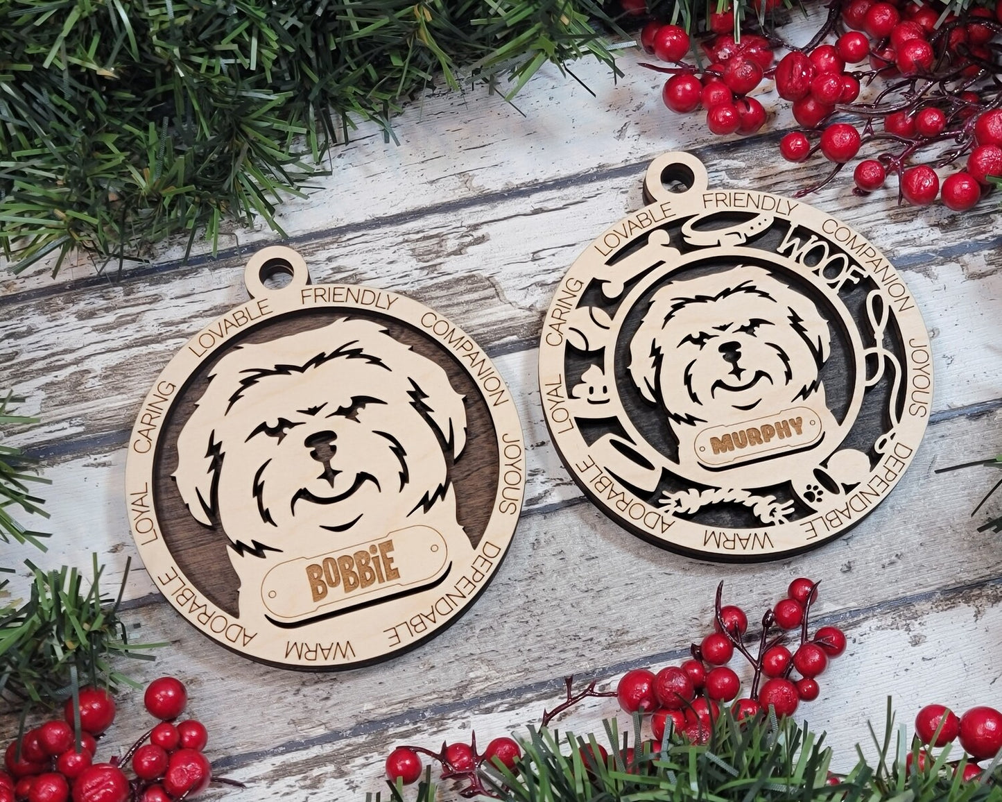 Custom Adorable Dog Ornament