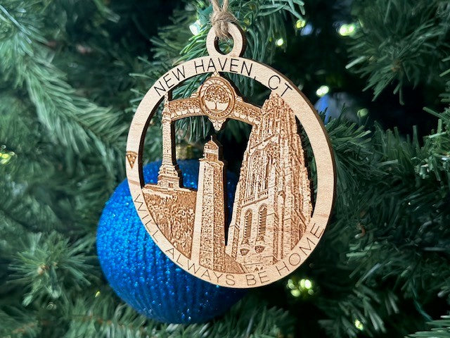 New Haven, CT Always Home Wood Ornament