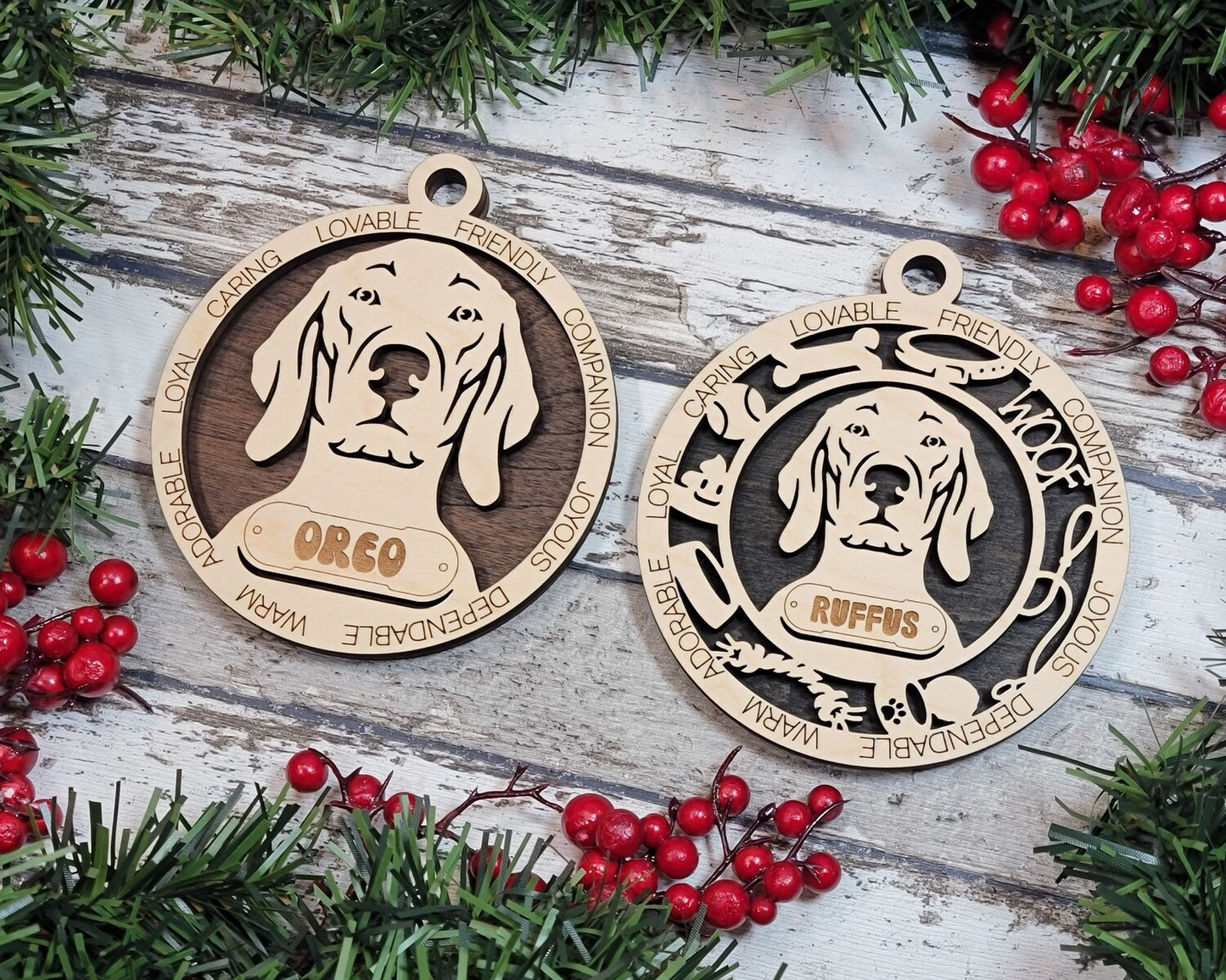 Custom Adorable Dog Ornament