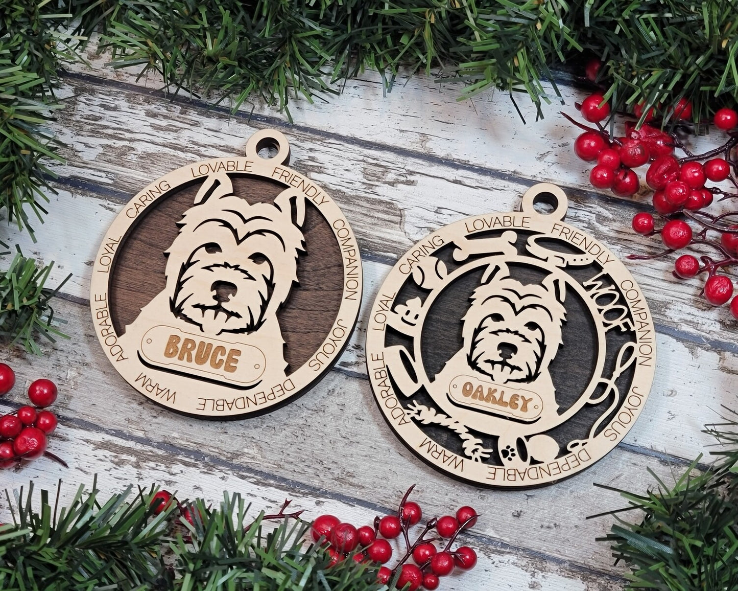 Custom Adorable Dog Ornament