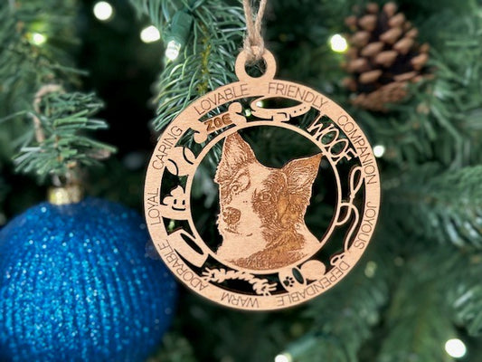 Custom PHOTO Pet Wood Ornament