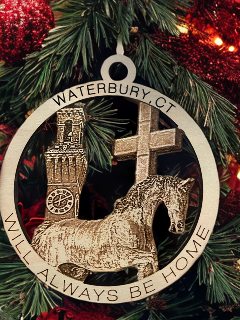 Waterbury, CT Always Home Ornament and Magnet