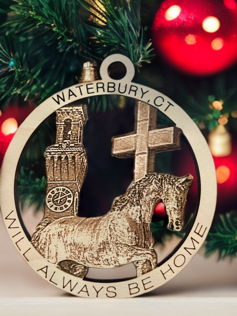 Waterbury, CT Always Home Ornament and Magnet