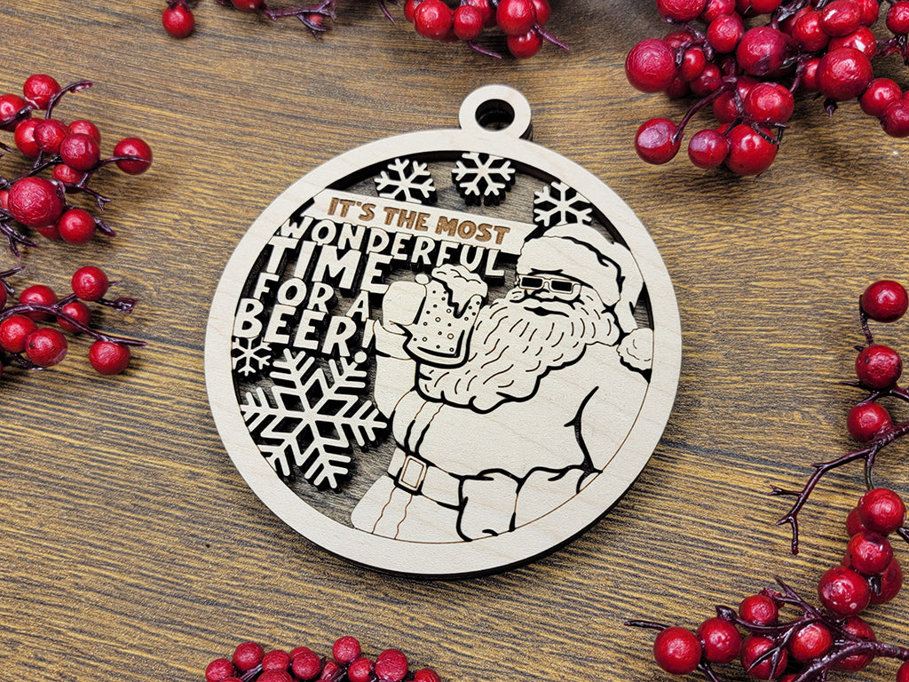 Best Time For Beer Funny Holiday Ornament