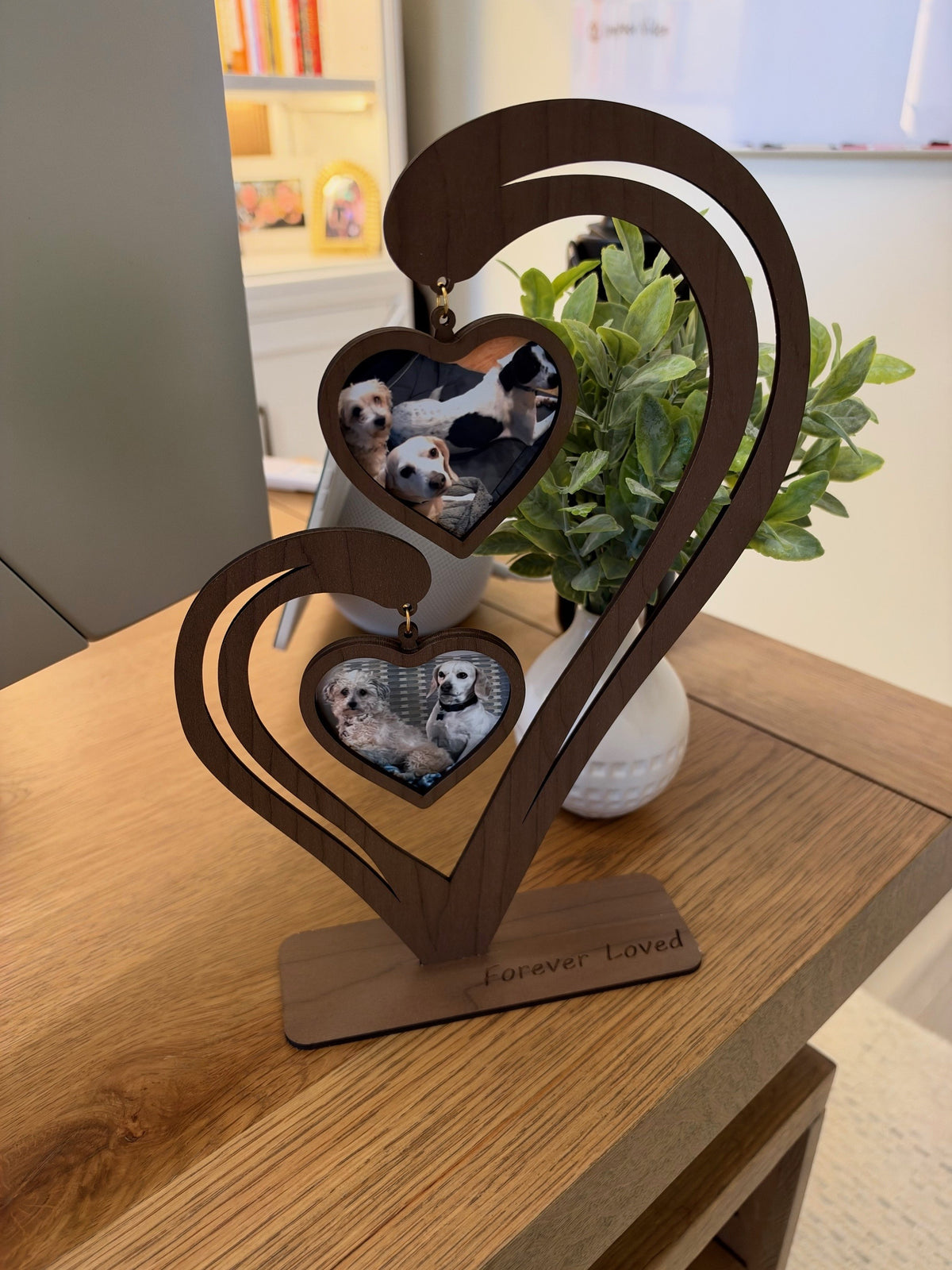 Personalized Pet Memorial Photo Heart – Dog & Cat Loss Gift.