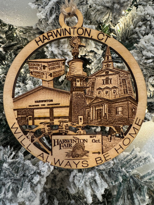 Harwinton, CT Always Home Ornament or Magnet