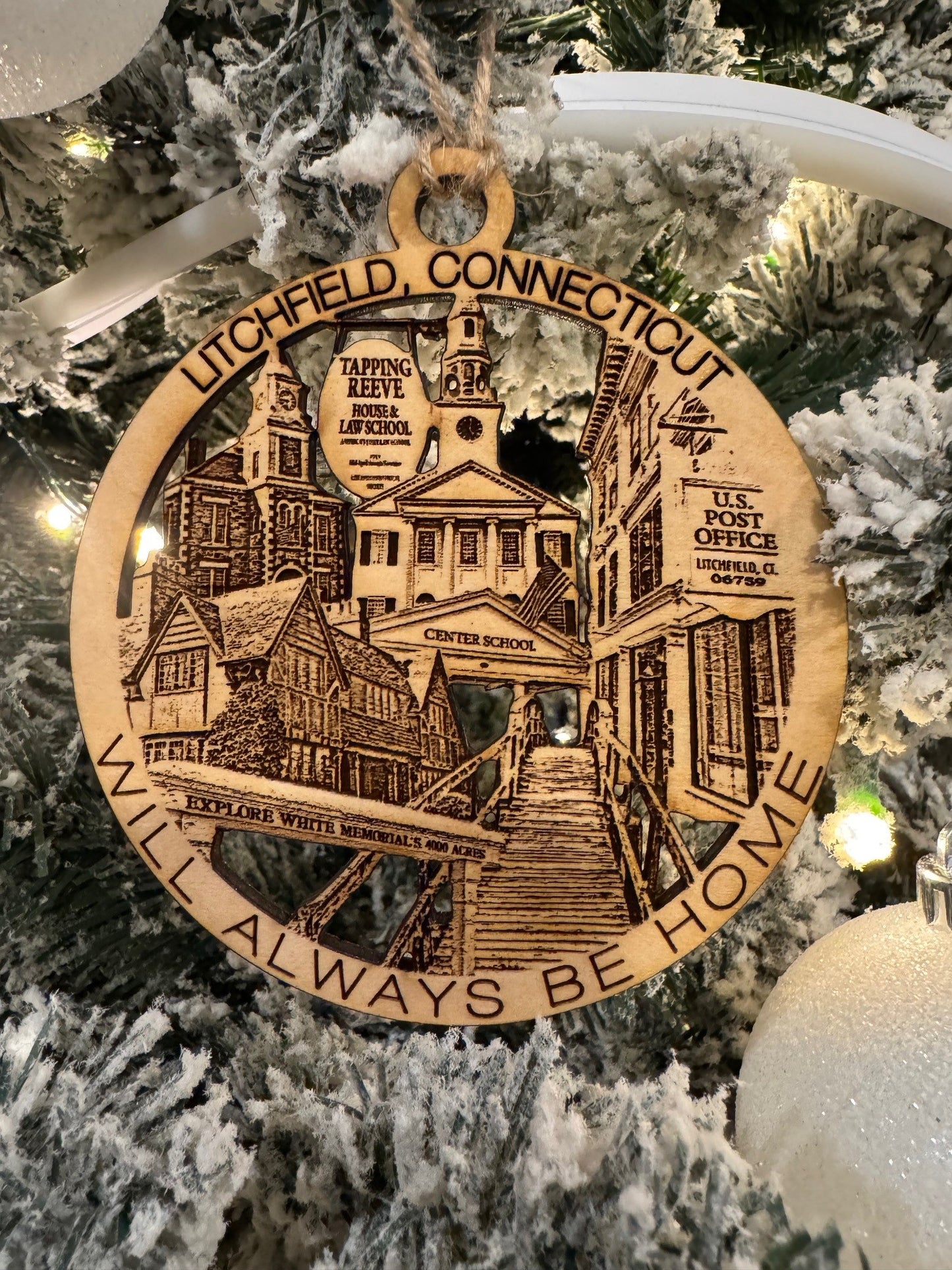 Litchfield Connecticut Always Home Ornament or Magnet