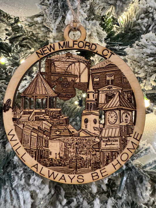 New Milford, CT Always Home Ornament or Magnet