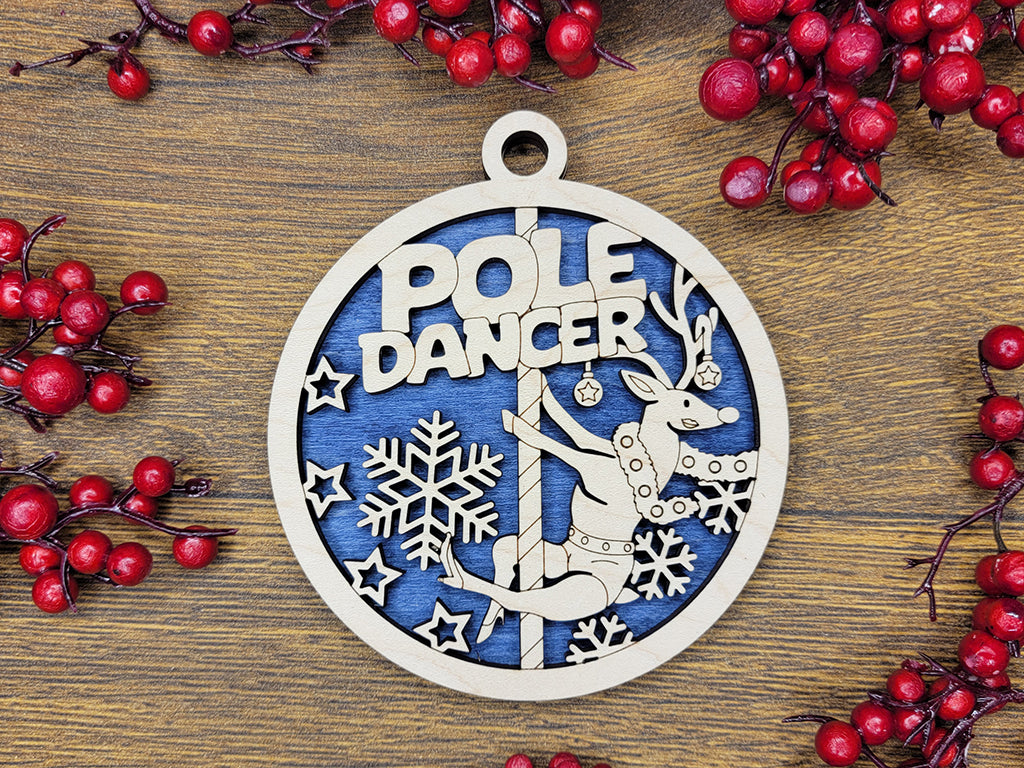 Pole Dancer Funny Holiday Ornament