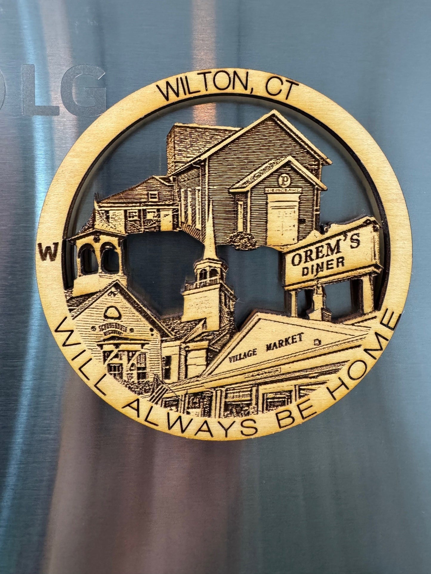 Wilton, CT Always Home Ornament or Magnet