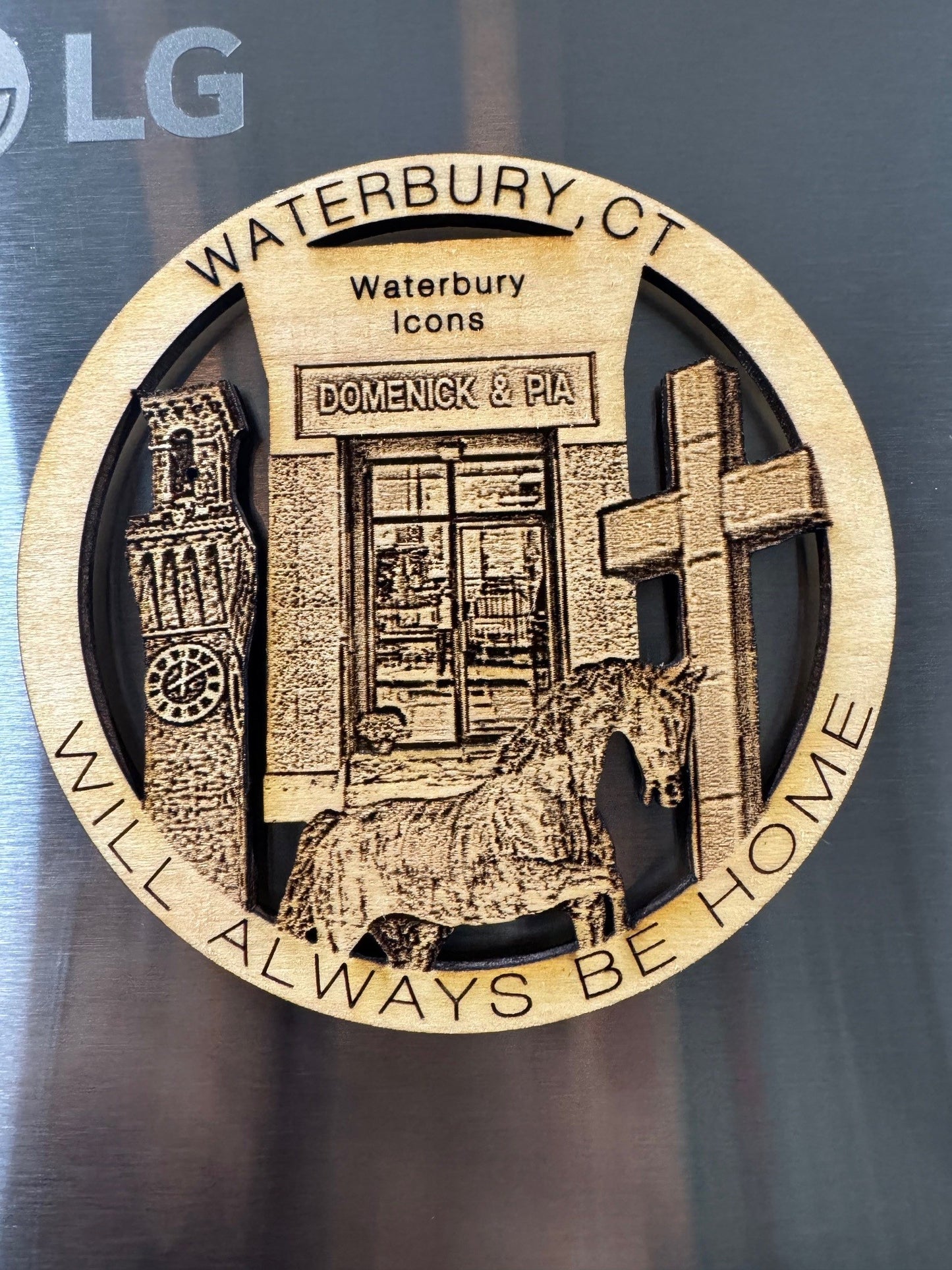 Waterbury, CT Always Home Ornament and Magnet