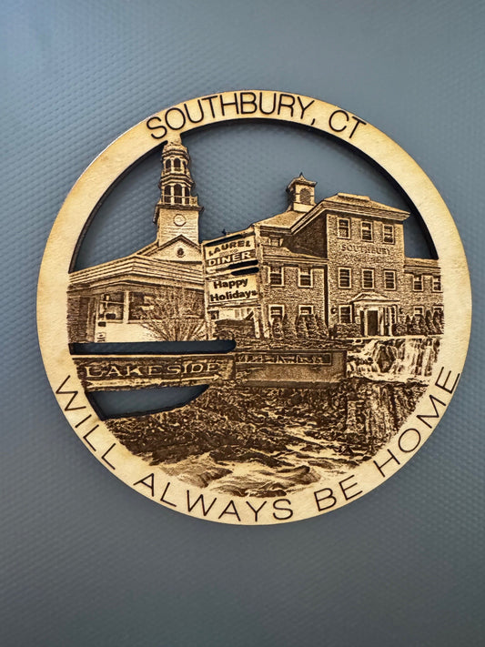 Southbury, CT Always Home Ornament or Magnet