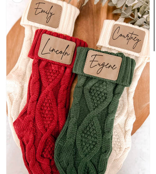 Personalized Knit Christmas Stocking