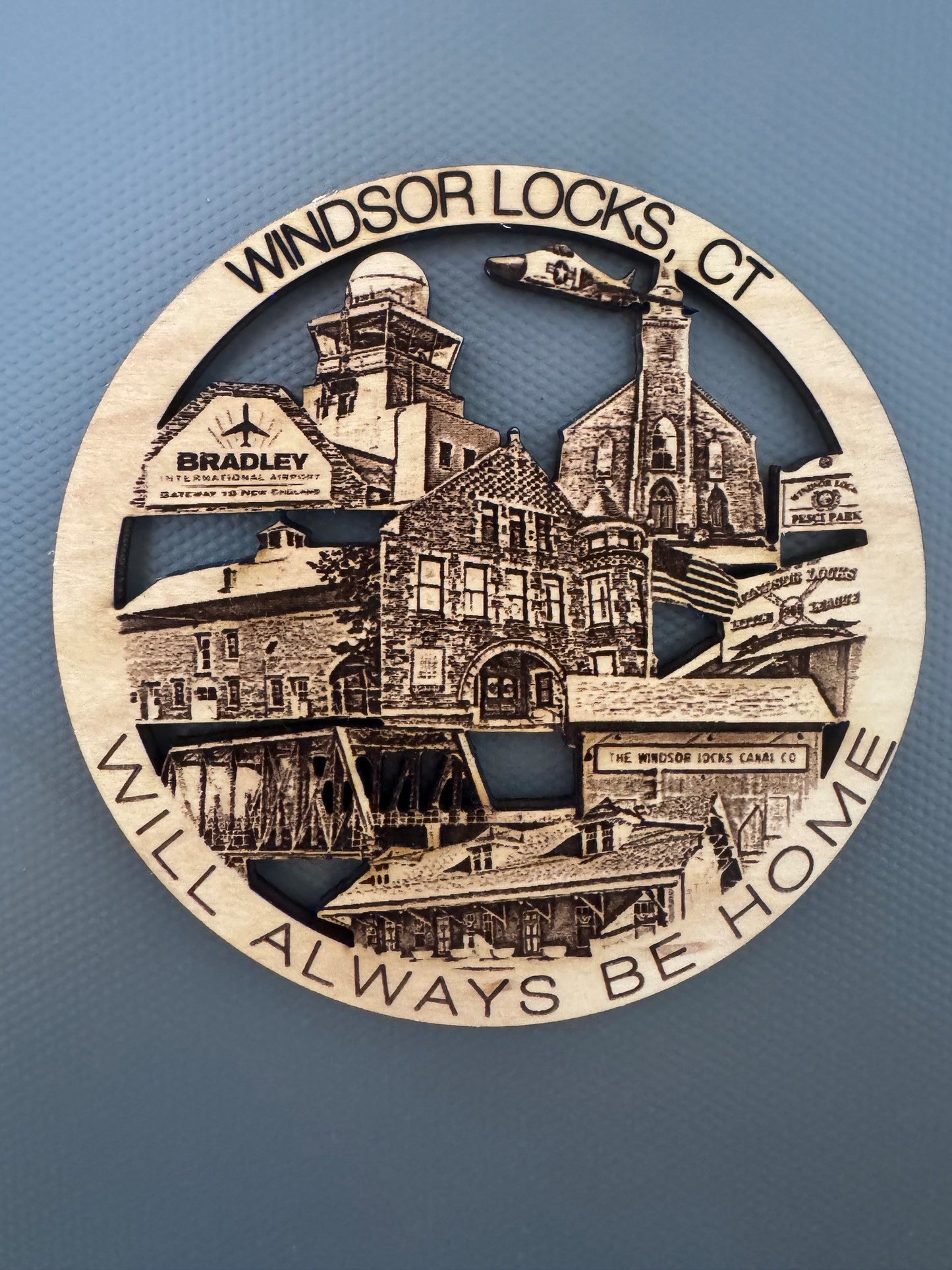 Windsor Locks, CT Always Home Ornament or Magnet