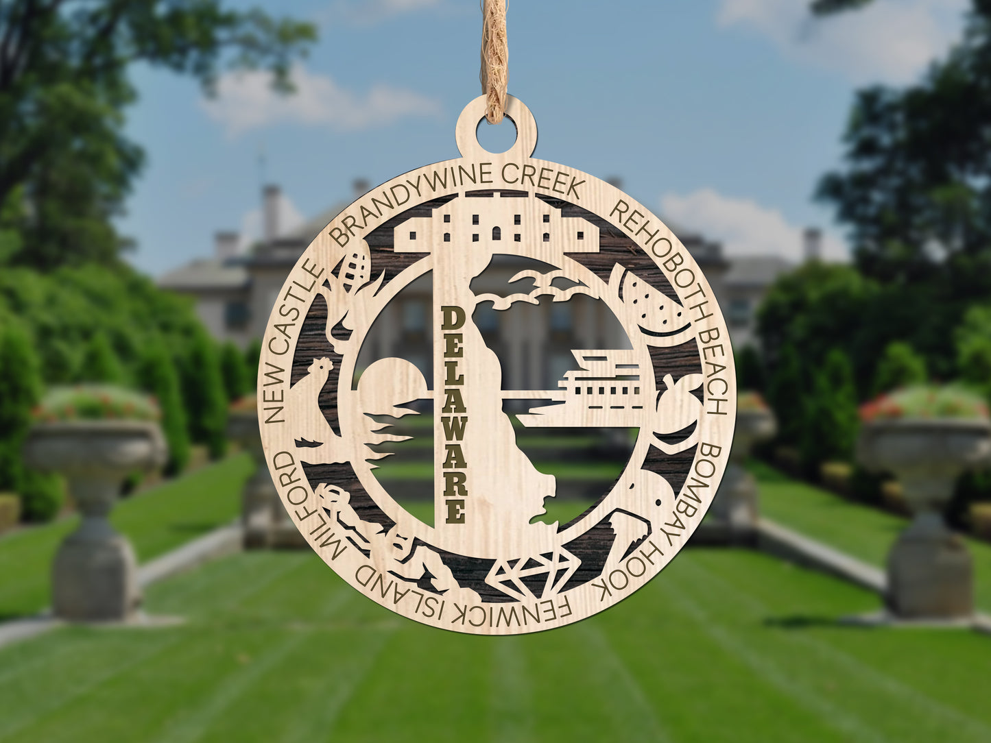 Delaware Unique State Ornament