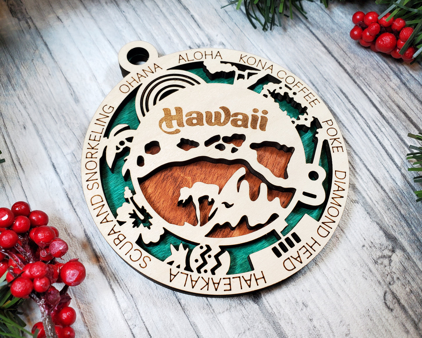 Hawaii Unique State Ornament