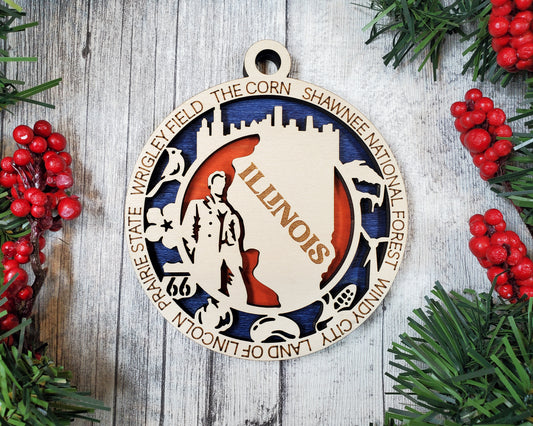 Illinois Unique State Ornament