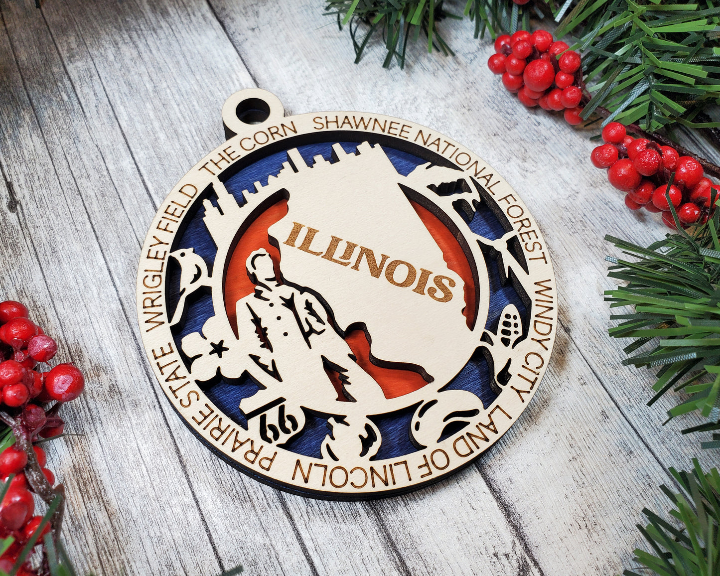 Illinois Unique State Ornament