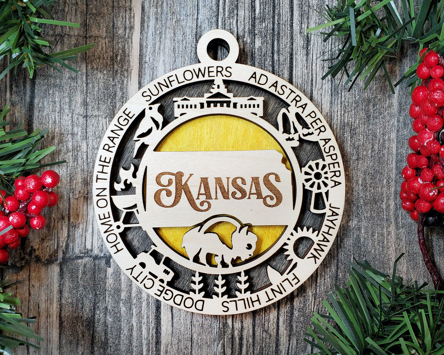 Kansas Unique State Ornament