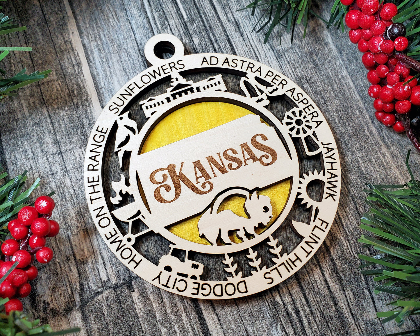 Kansas Unique State Ornament