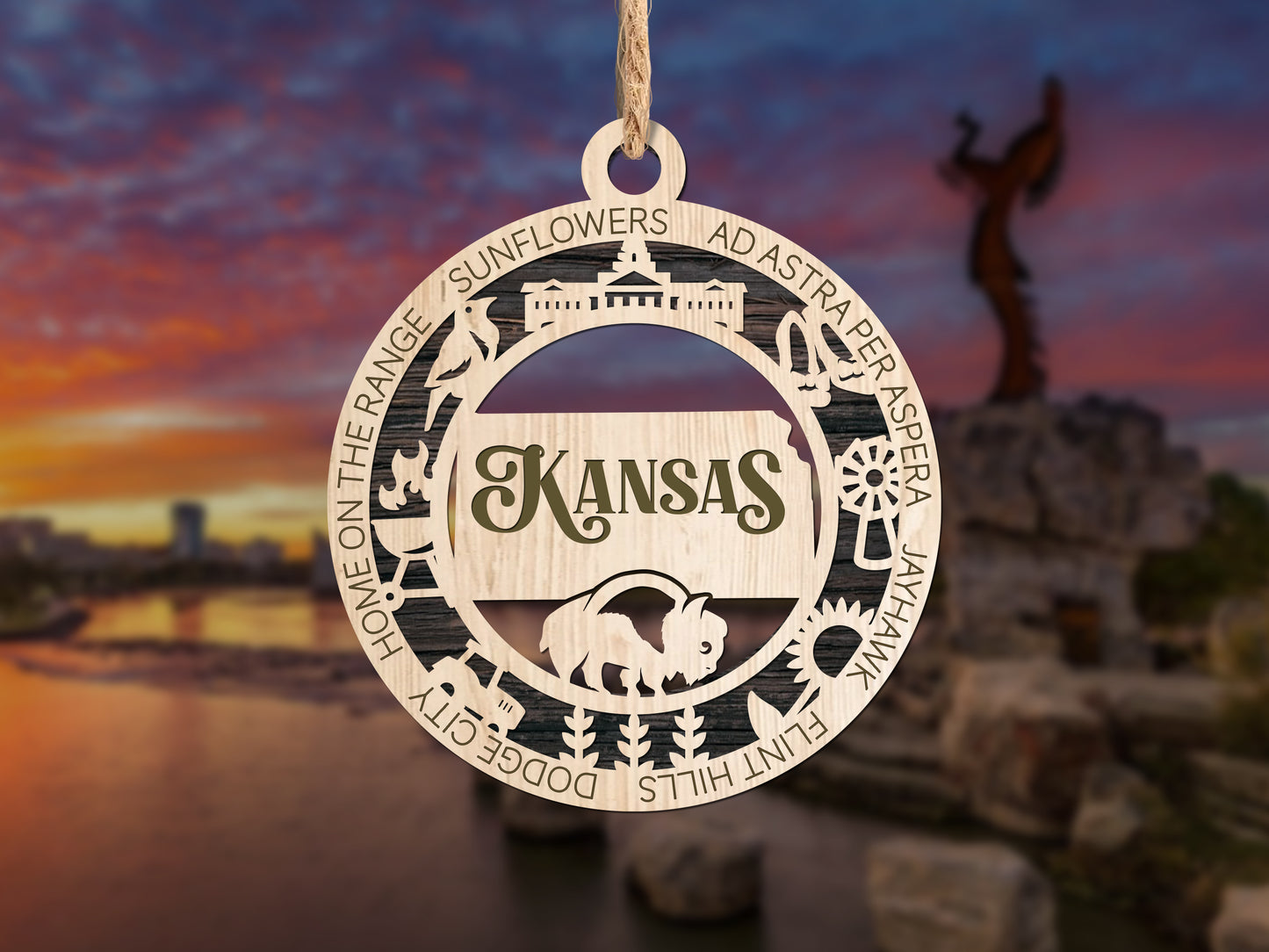 Kansas Unique State Ornament