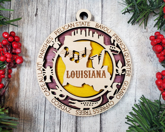 Louisiana Unique State Ornament