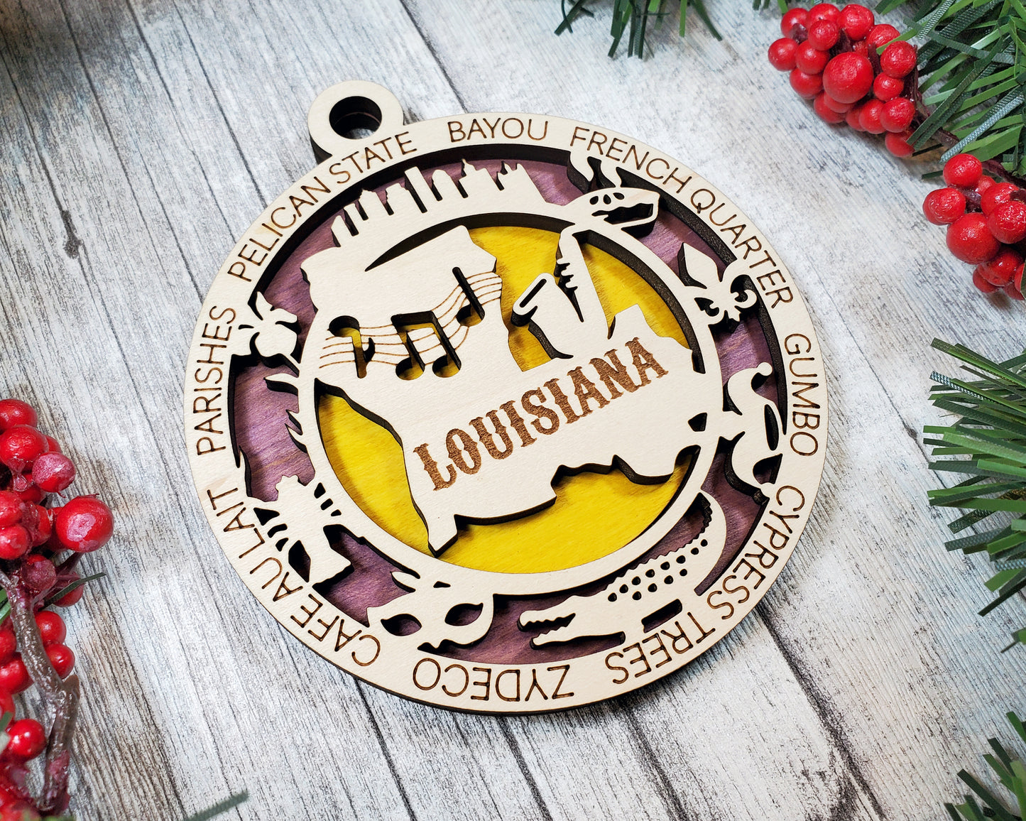 Louisiana Unique State Ornament