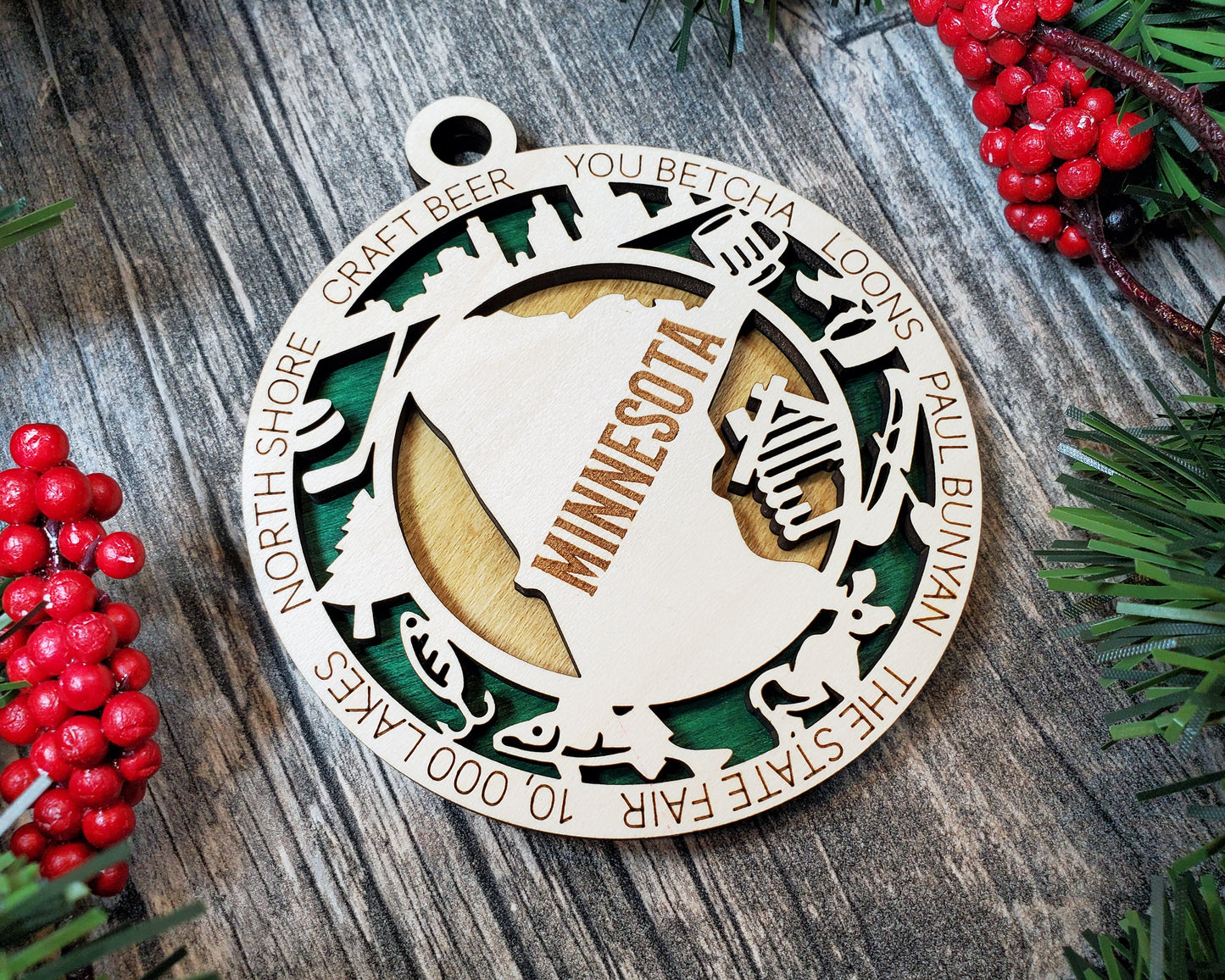 Minnesota Unique State Ornament