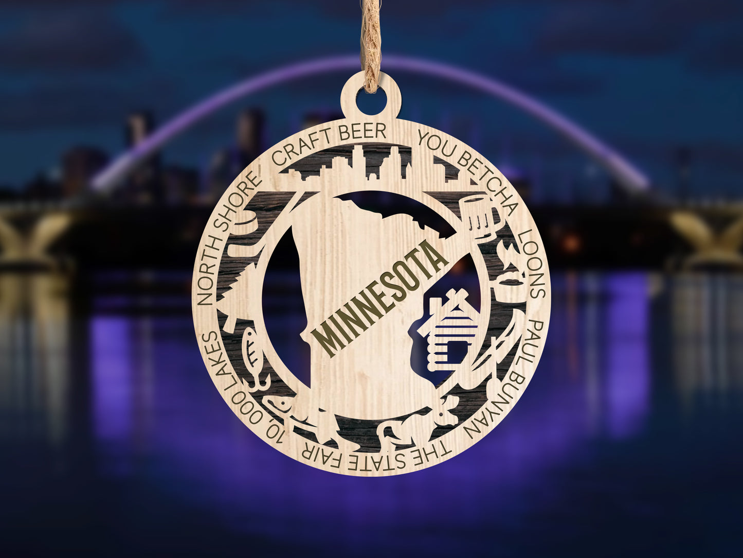 Minnesota Unique State Ornament