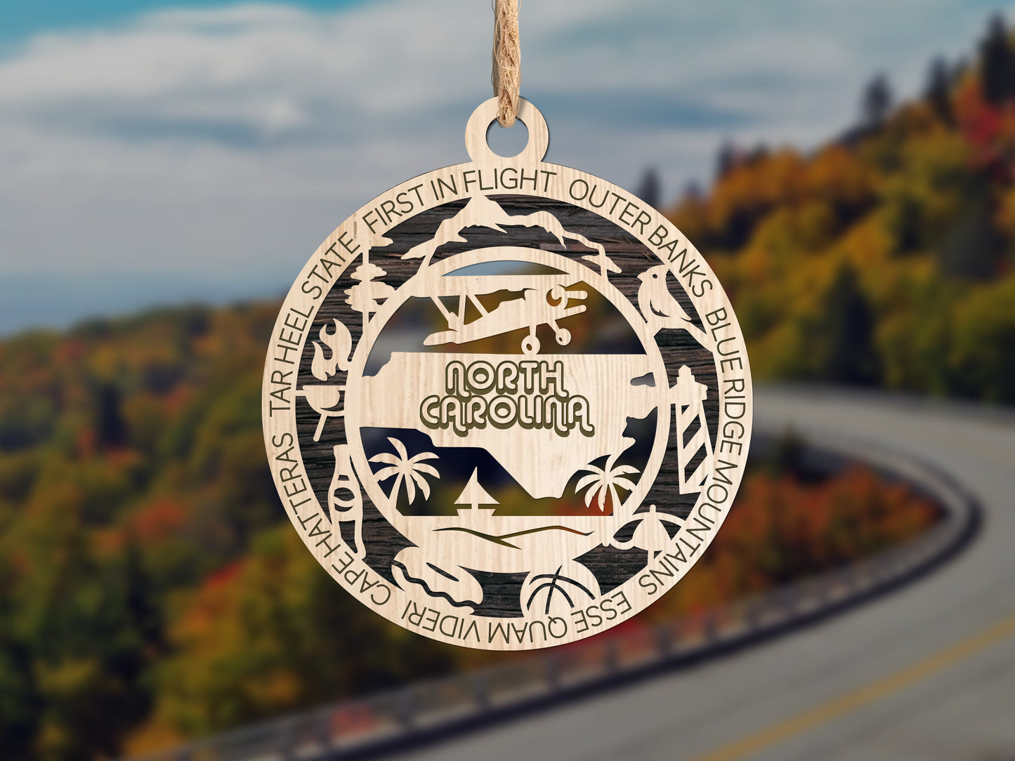 North Carolina Unique State Ornament