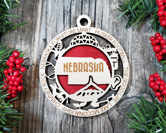 Nebraska Unique State Ornament