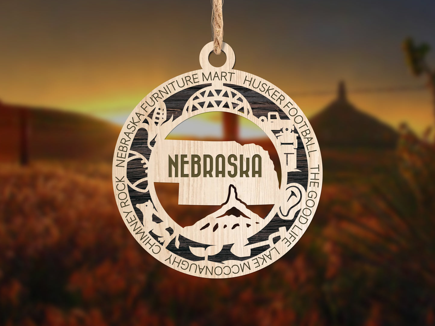 Nebraska Unique State Ornament