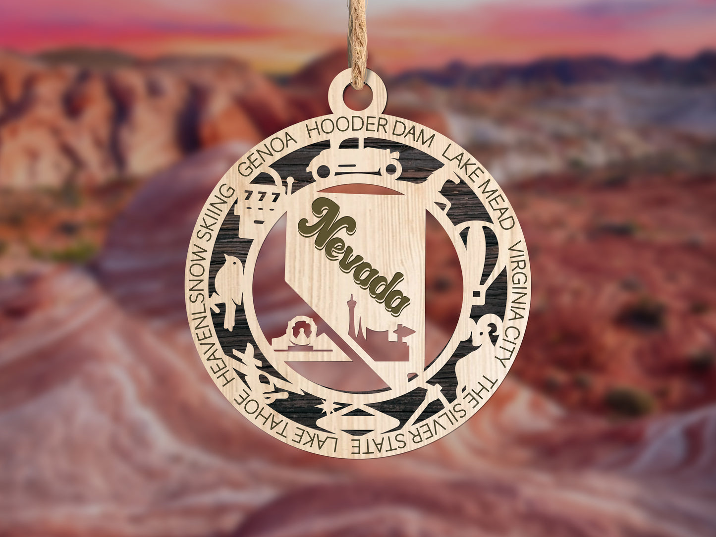 Nevada Unique State Ornament