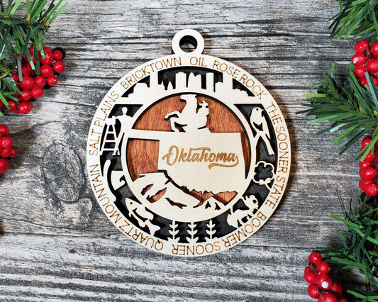 Oklahoma Unique State Ornament