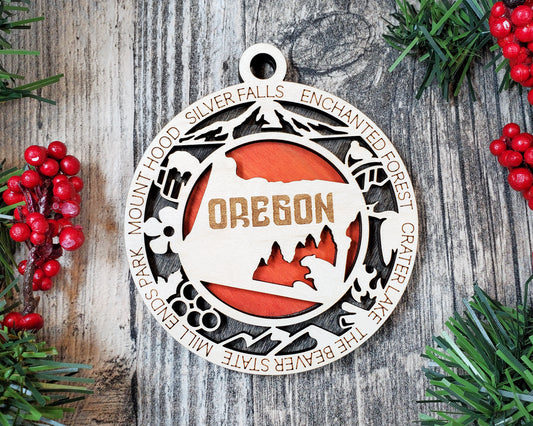 Oregon Unique State Ornament