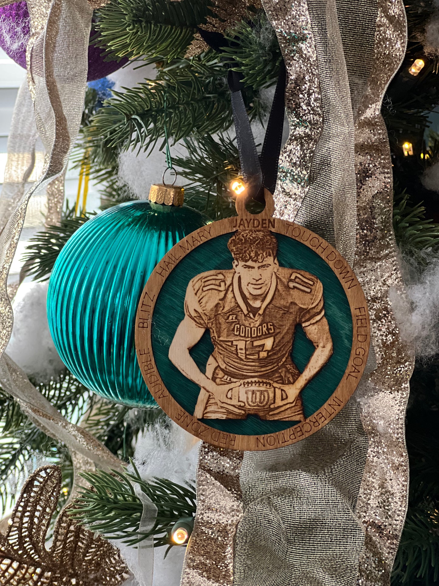 Custom Photo Sport Wood Ornament