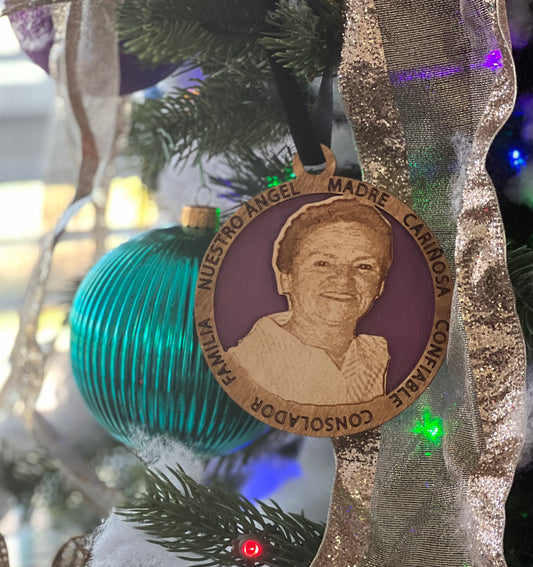 Memoria Personalizada/Adorno de Madera de Foto