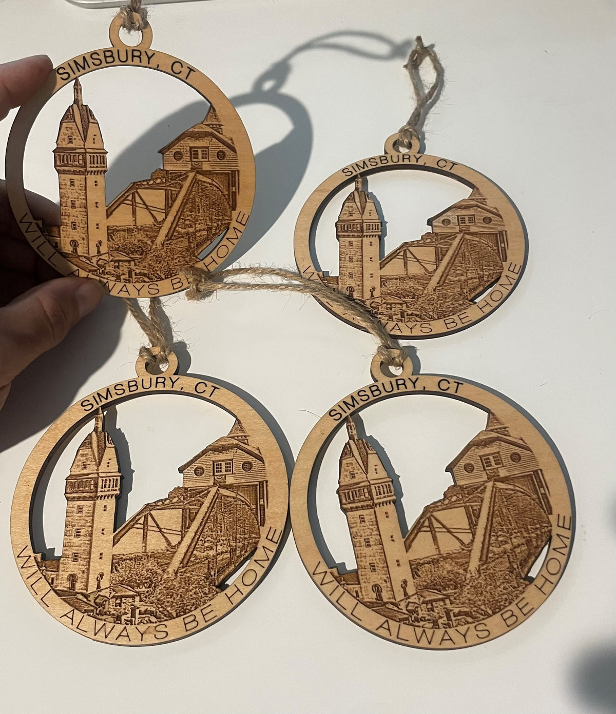 Simsbury, CT ornament and magnet gift set — Connecticut hometown keepsake