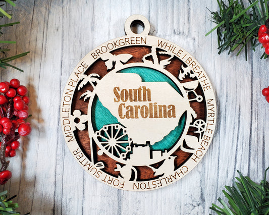 South Carolina Unique State Ornament