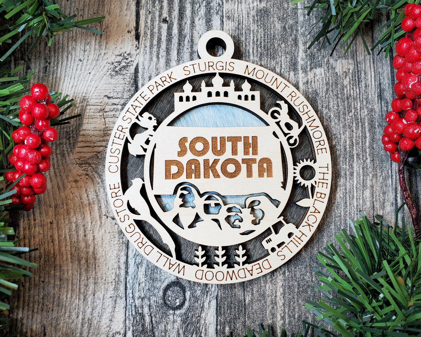 South Dakota Unique State Ornament