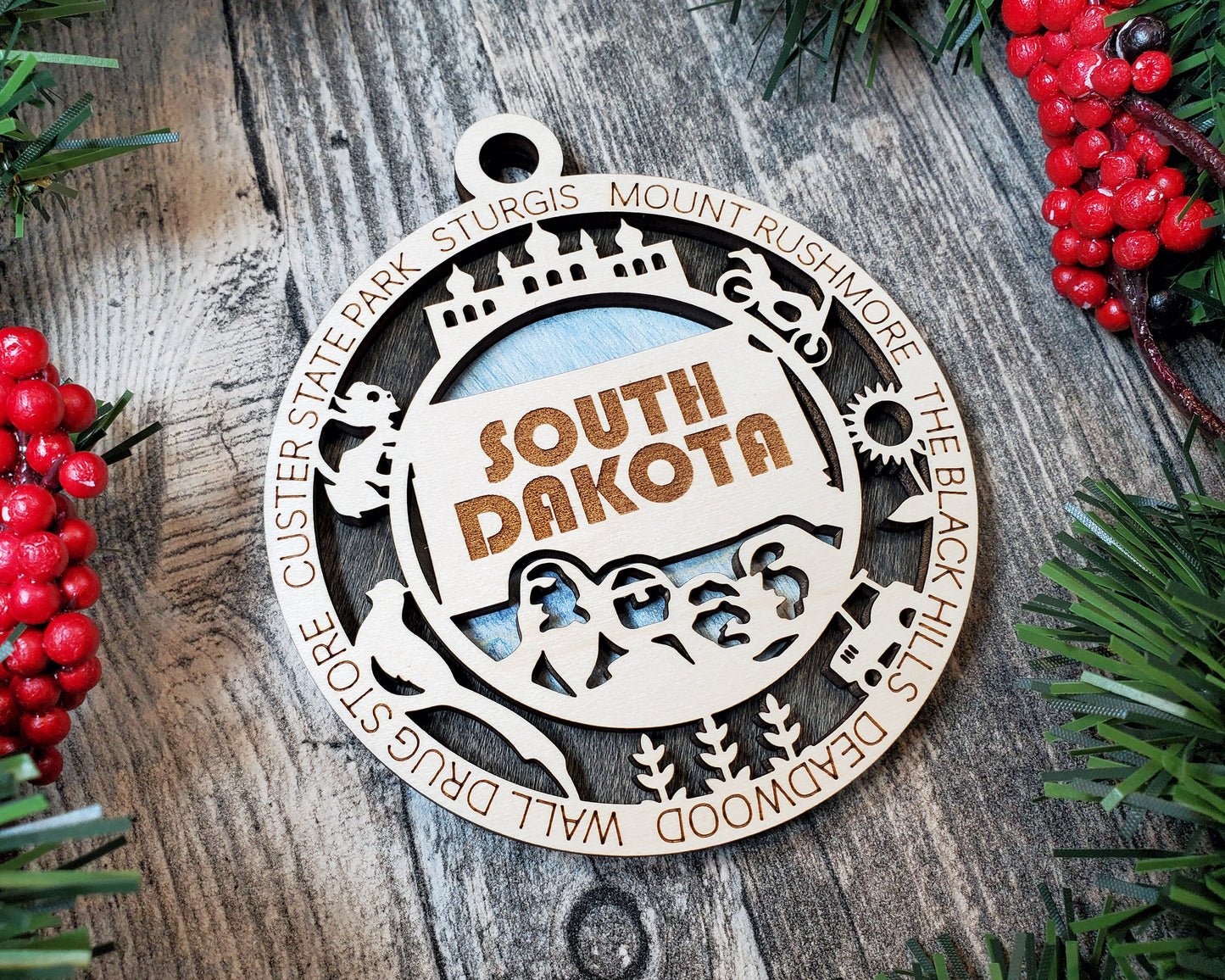 South Dakota Unique State Ornament