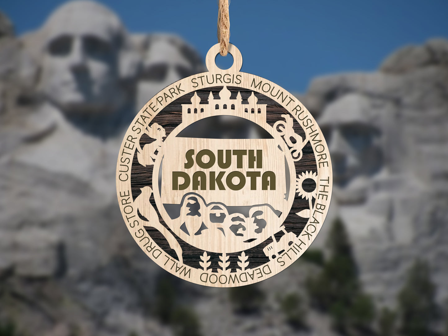 South Dakota Unique State Ornament