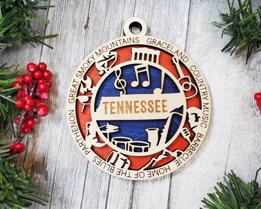 Tennessee Unique State Ornament