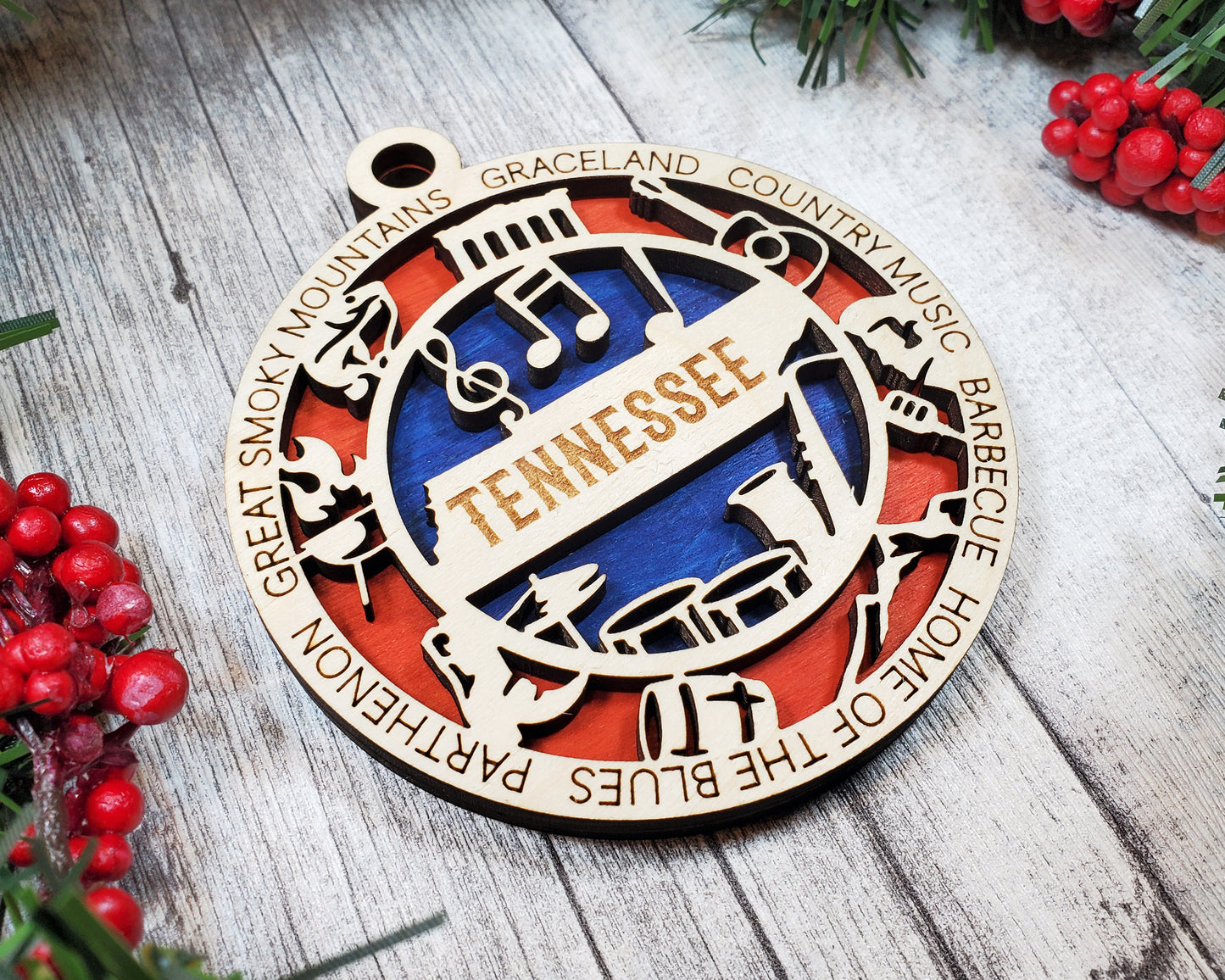 Tennessee Unique State Ornament