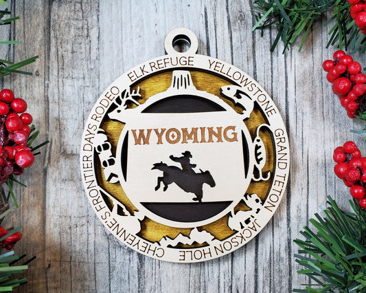 Wyoming Unique State Ornament